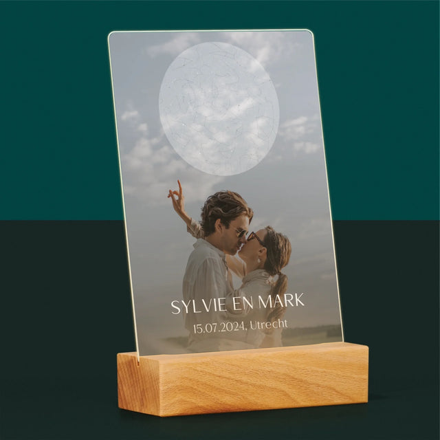 Starrenkaart: Bruiloft - Afdruk Op Acrylglas (Verticaal)