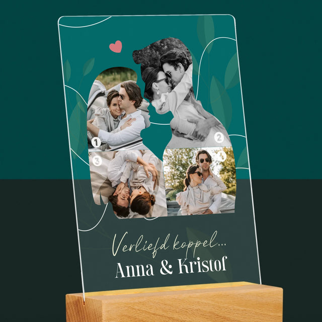 Vorm Van Foto'S: Verliefd Koppel - Afdruk Op Acrylglas (Verticaal)