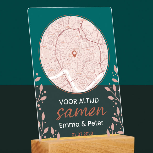 Stadsplastadsplattegrond: Stadskaart: Waar Alles Begon - Afdruk Op Acrylglas (Verticaal)