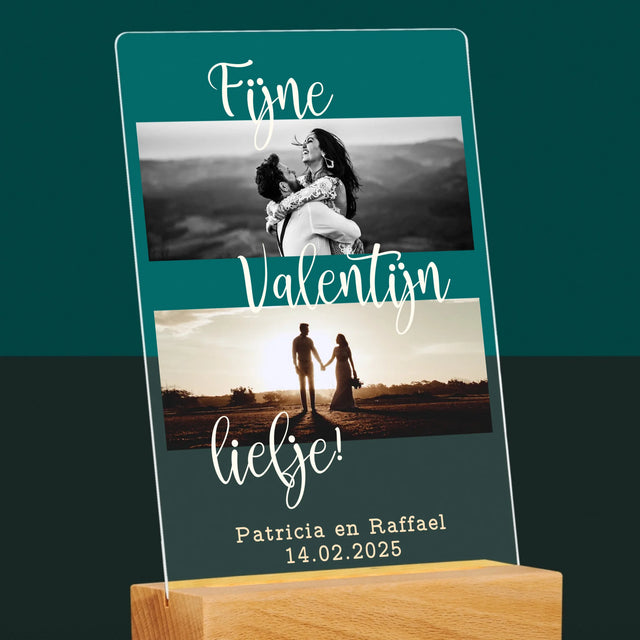 Fotocollage: Fijne Valentijn - Afdruk Op Acrylglas (Verticaal)