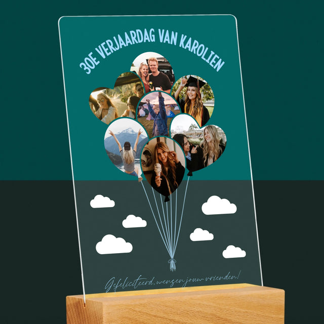 Vorm Van Foto'S: 30E Verjaardag Balonnen - Afdruk Op Acrylglas (Verticaal)