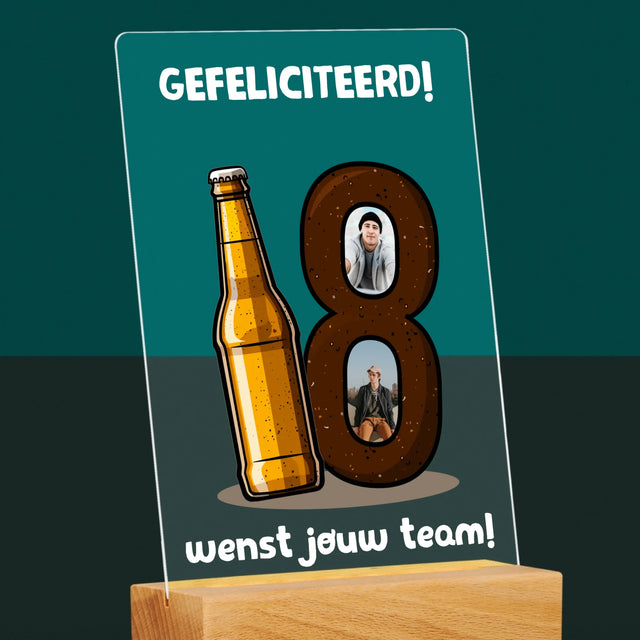 Fotocollage: 18 Pintje - Afdruk Op Acrylglas (Verticaal)