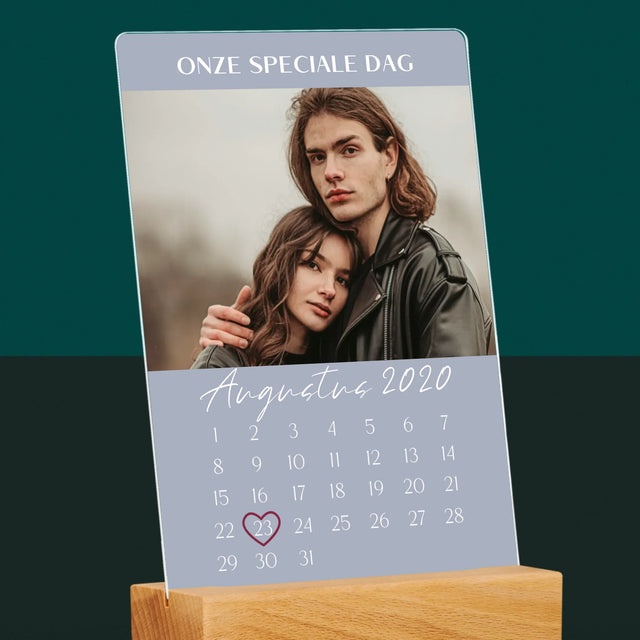 Foto En Handtekening: Onze Speciale Dag - Afdruk Op Acrylglas (Verticaal)