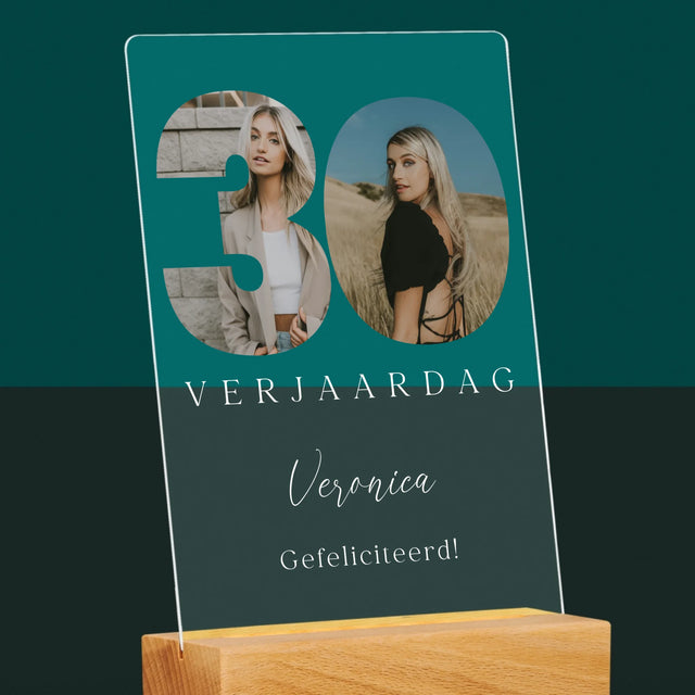 Woord Van Foto'S: 30E Verjaardag Handtekening - Afdruk Op Acrylglas (Verticaal)
