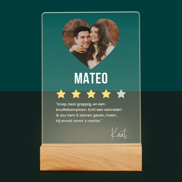 Foto En Handtekening: De Beste Vriendje, Aanrader - Afdruk Op Acrylglas (Verticaal)