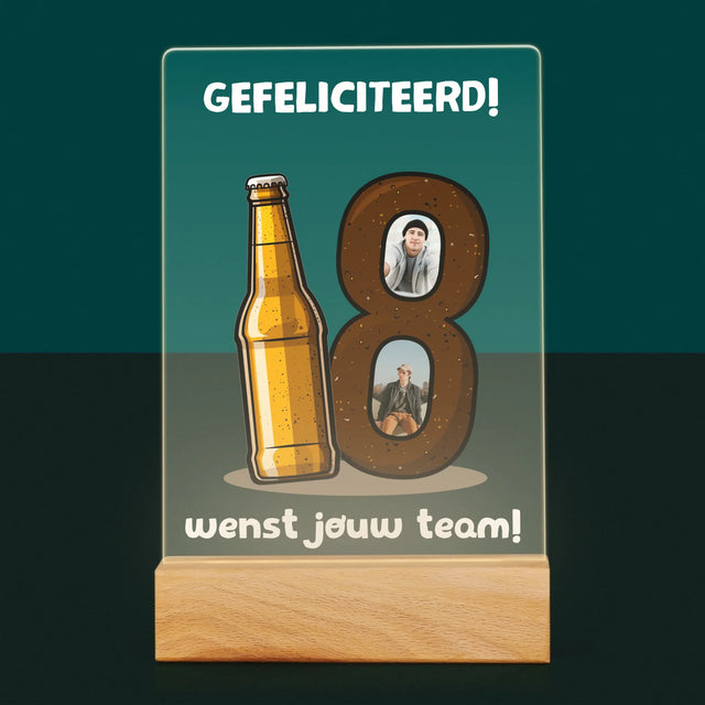 Fotocollage: 18 Pintje - Afdruk Op Acrylglas (Verticaal)