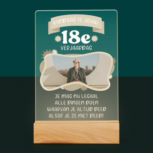 Foto En Handtekening: Legale Verjaardag - Afdruk Op Acrylglas (Verticaal)