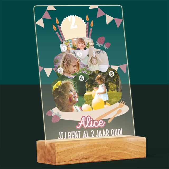 Vorm Van Foto'S: Verjaardagstaart - Afdruk Op Acrylglas (Verticaal)