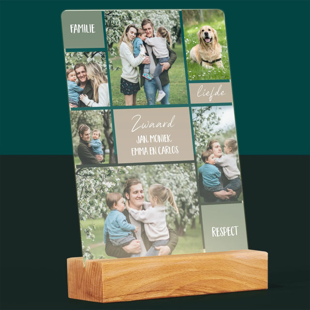 Fotocollage: Collage Familie - Afdruk Op Acrylglas (Verticaal)