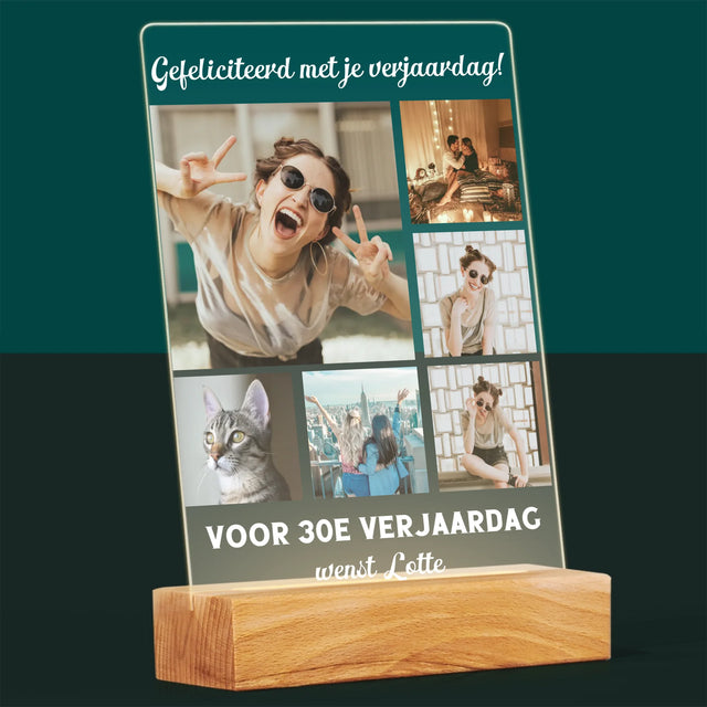 Fotocollage: Fotocollage Verjaardag - Afdruk Op Acrylglas (Verticaal)