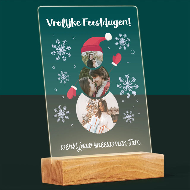 Vorm Van Foto'S: Sneeuwman - Afdruk Op Acrylglas (Verticaal)
