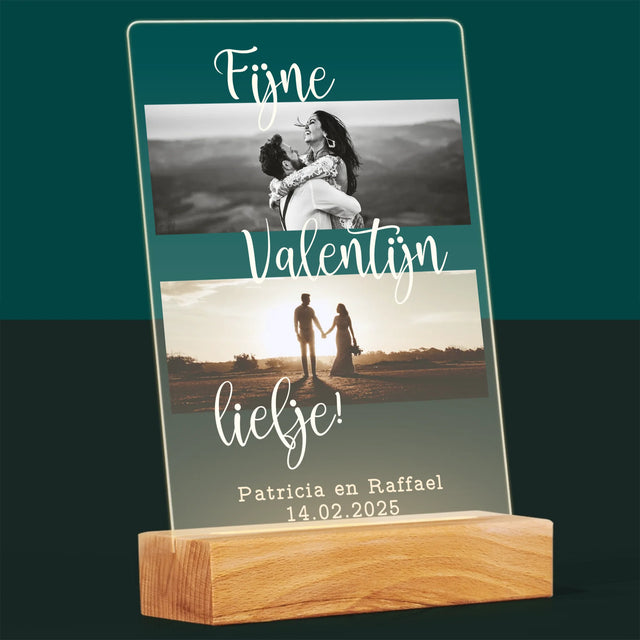 Fotocollage: Fijne Valentijn - Afdruk Op Acrylglas (Verticaal)