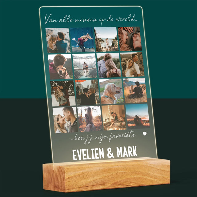 Fotocollage: Van Alle Mensen Op De Wereld - Afdruk Op Acrylglas (Verticaal)