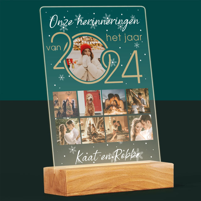 Fotocollage: Onze Herinneringen Van Het Jaar - Afdruk Op Acrylglas (Verticaal)