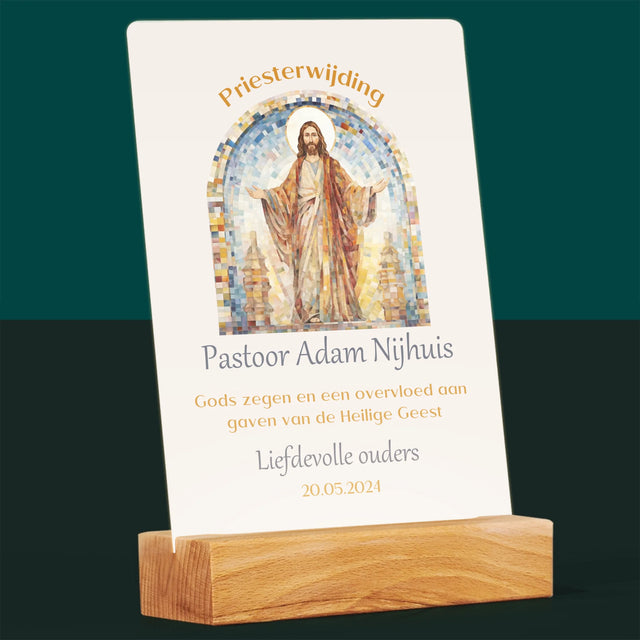 Naam En Handtekening : Priesterwijding - Afdruk Op Acrylglas (Verticaal)