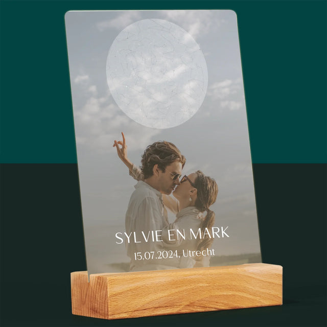 Starrenkaart: Bruiloft - Afdruk Op Acrylglas (Verticaal)