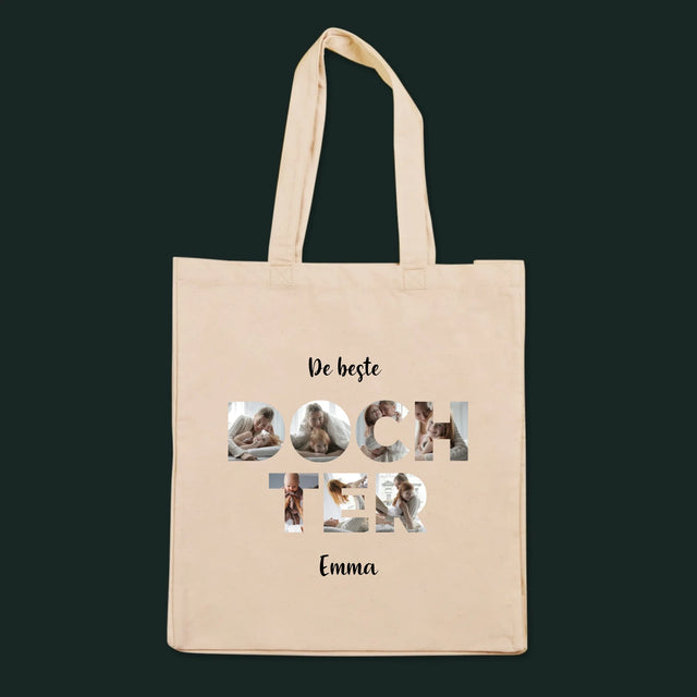 Woord Van Foto'S: Dochter - Canvas Tas