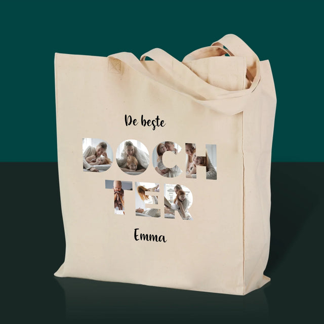 Woord Van Foto'S: Dochter - Canvas Tas