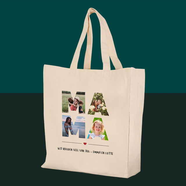 Woord Van Foto'S: Mama - Canvas Tas
