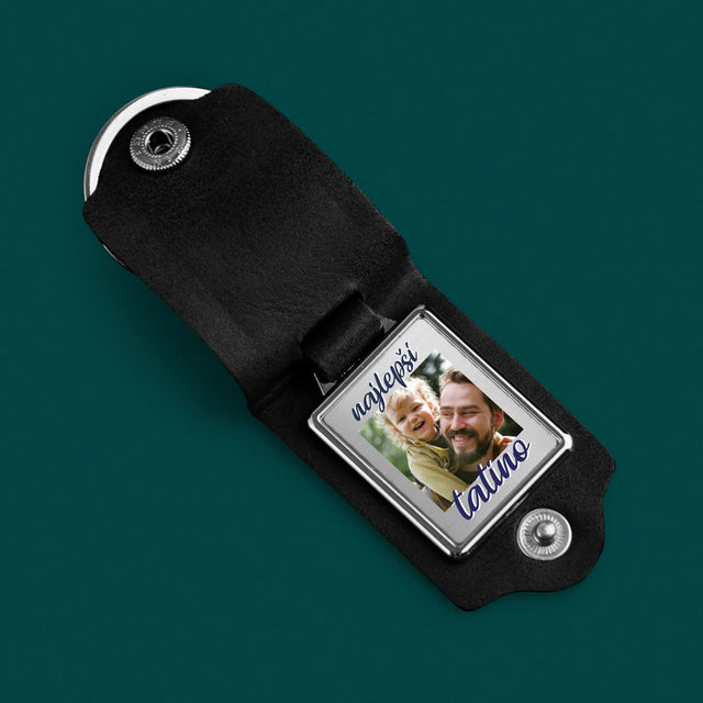 Fotokolaż: Tatuś - Skórzany Brelok Ze Zdjęciem | SK