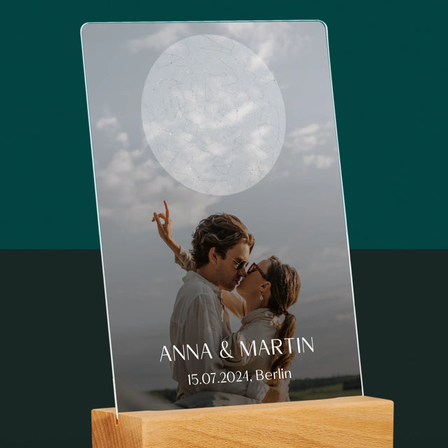 Mapa Gwiazd: Ślub - Wydruk Na Szkle Akrylowym | DE