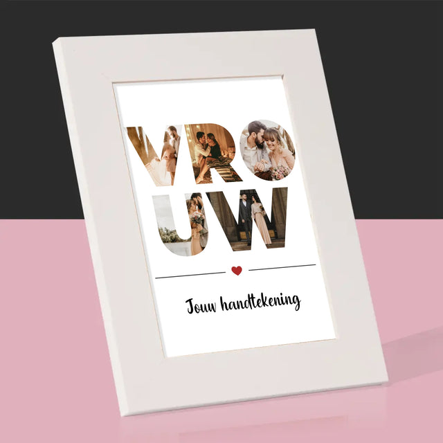 Woord Van Foto'S: Vrouw - Fotokader (Horziontaal)