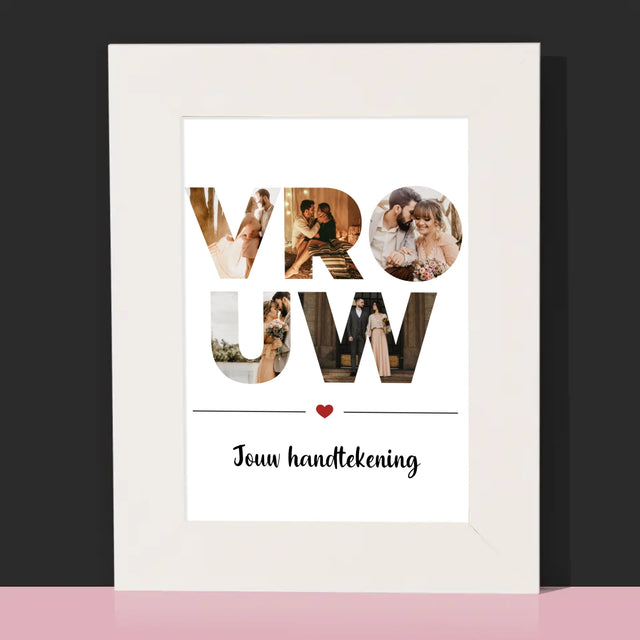 Woord Van Foto'S: Vrouw - Fotokader (Horziontaal)