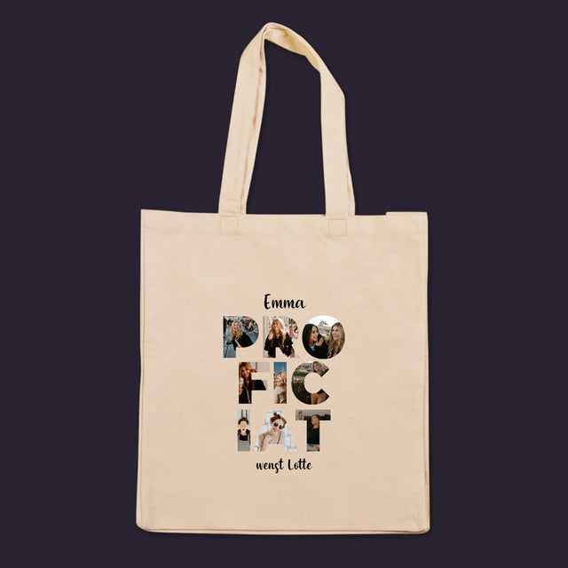 Woord Van Foto'S: Proficiat - Canvas Tas
