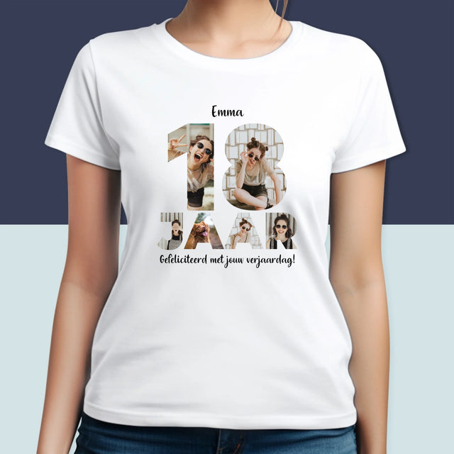 Woord Van Foto'S: 18 Jaar - T-Shirt Voor Dames