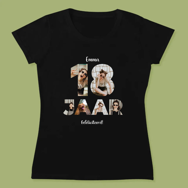 Woord Van Foto'S: 18 Jaar - T-Shirt Voor Dames