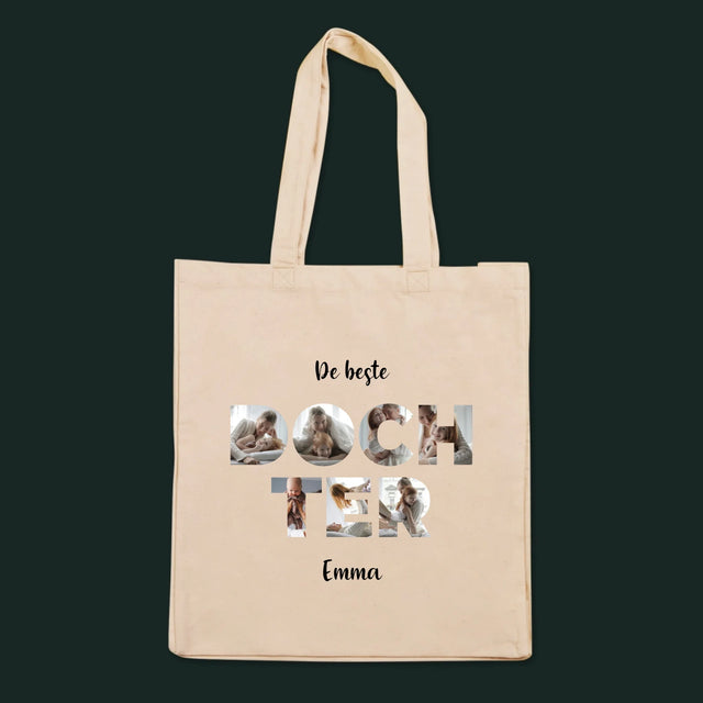Woord Van Foto'S: Dochter - Canvas Tas