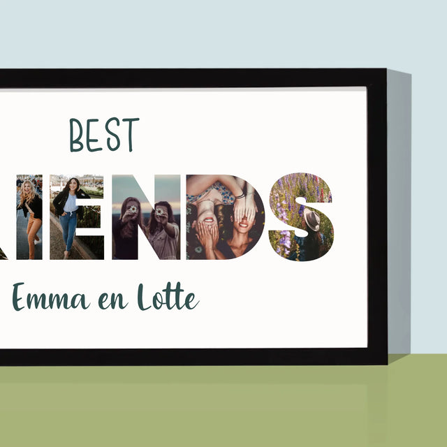 Woord Van Foto'S: Friends - Afdruk Met Frame 20X40 (Horizontaal)