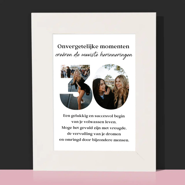 Woord Van Foto'S: 30E Verjaardag - Fotokader (Horziontaal)