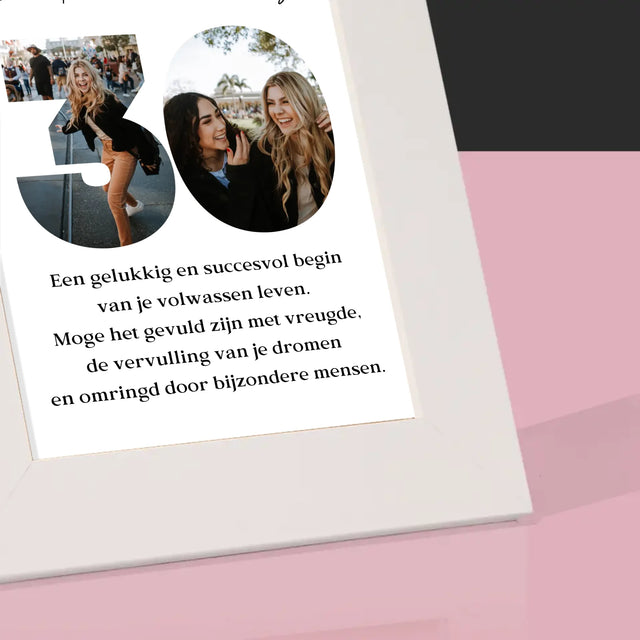 Woord Van Foto'S: 30E Verjaardag - Fotokader (Horziontaal)