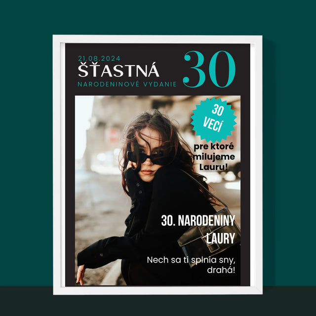 Okładka Magazynu: Szczęśliwa 30 - Wydruk Obramowany | SK