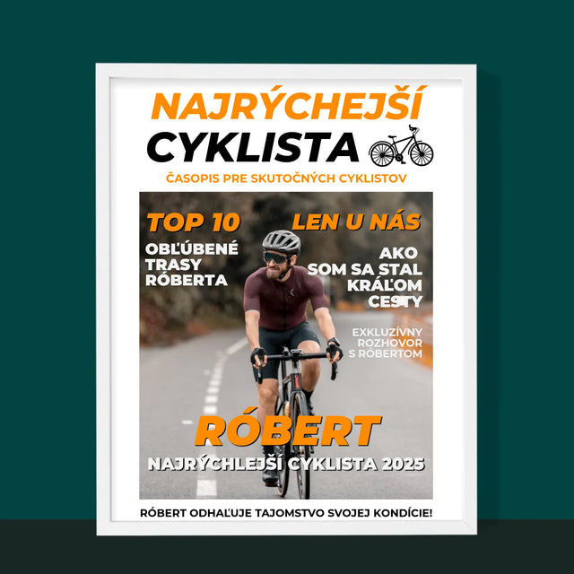Okładka Magazynu: Najszybszy Kolarz - Wydruk Obramowany | SK