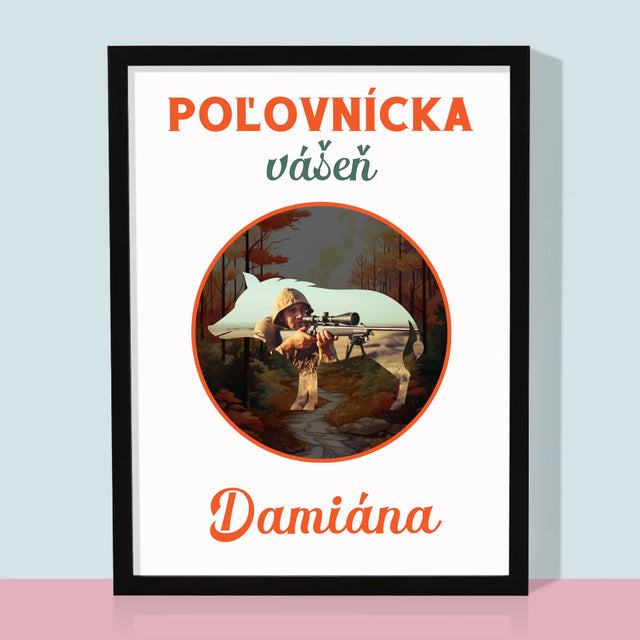 Zdjęcie I Podpis: Myśliwska Pasja - Wydruk Obramowany | SK