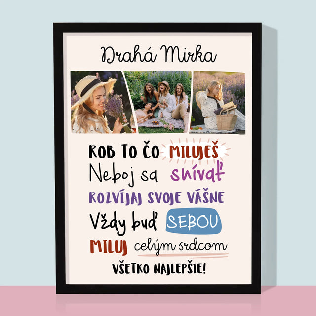 Fotokolaż: Urodziny Życzenia - Wydruk Obramowany | SK