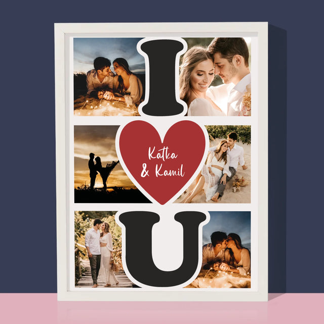 Fotokolaż: I Love You - Wydruk Obramowany | SK