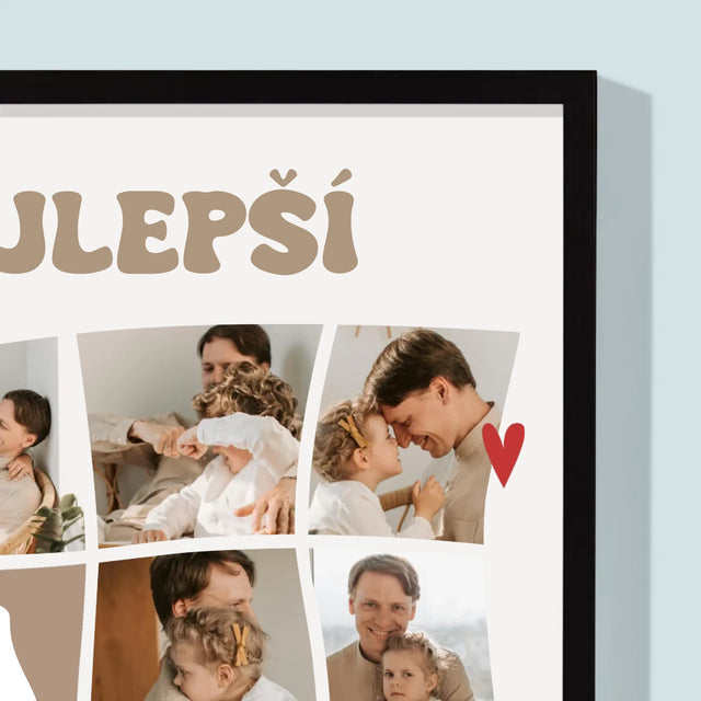 Fotokolaż: Najlepszy Tata Kafelki - Wydruk Obramowany | SK