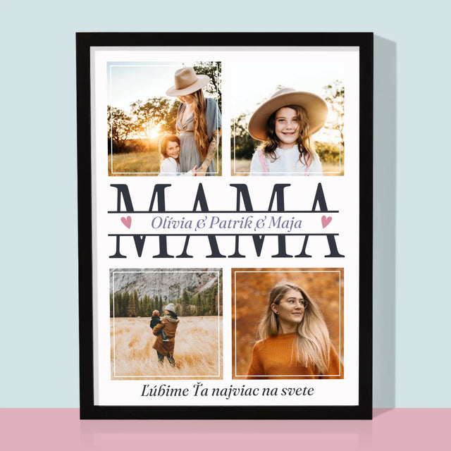 Fotokolaż: Mama Imiona - Wydruk Obramowany | SK