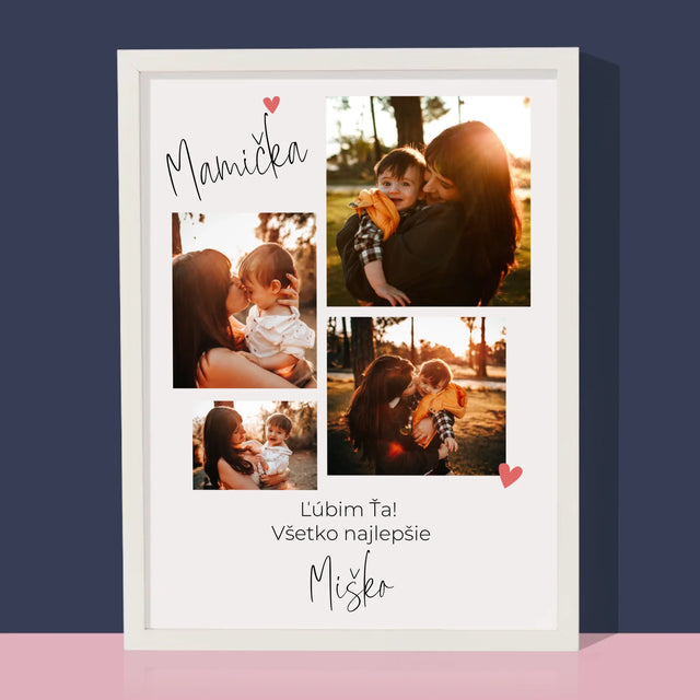Fotokolaż: Mamusiu Kocham Cię - Wydruk Obramowany | SK