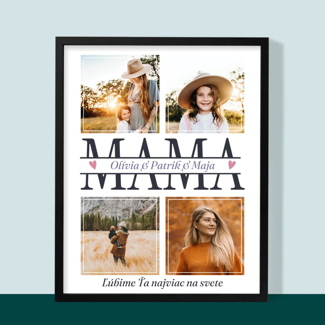 Fotokolaż: Mama Imiona - Wydruk Obramowany | SK