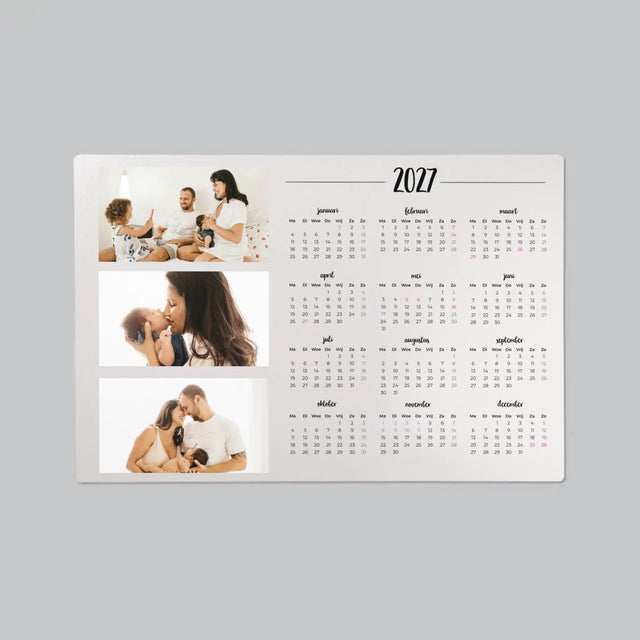 Fotocollage: Jouw Kalender - Bureauonderlegger