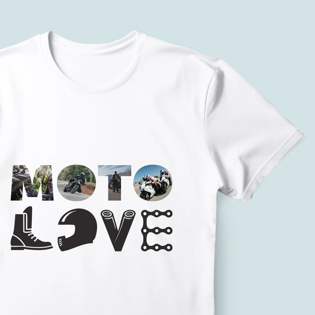 Słowo Ze Zdjęć: Motolove - Koszulka Męska z Nadrukiem | SK