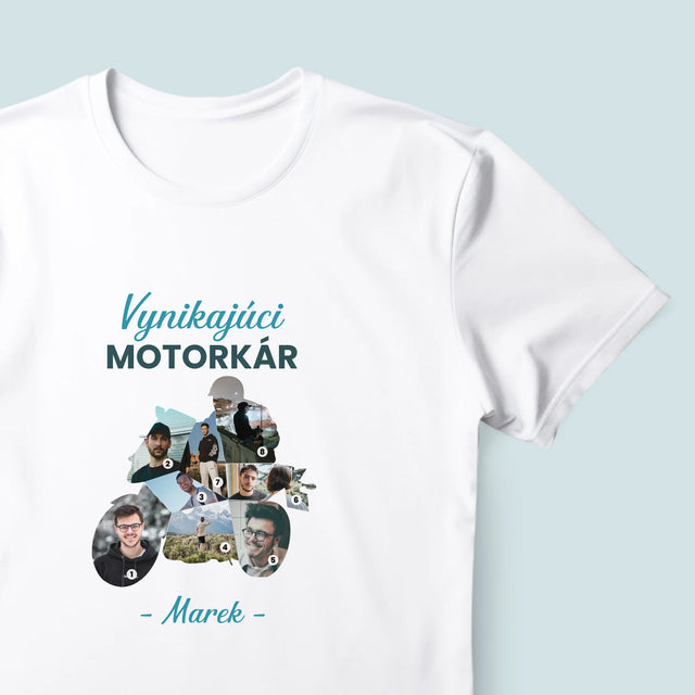 Kształt Ze Zdjęć: Wyborny Motocyklista - Koszulka Męska z Nadrukiem | SK