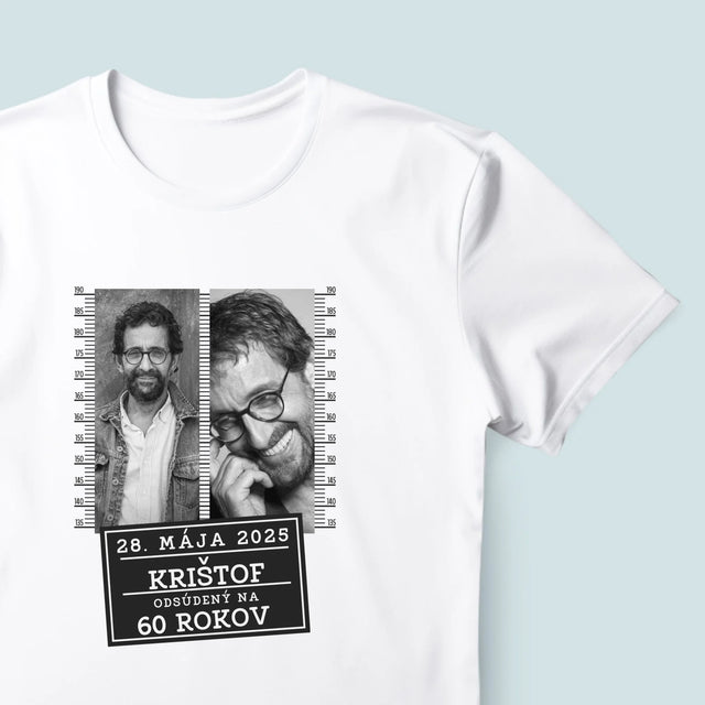 Fotokolaż: Skazany Na 60 Lat - Koszulka Męska z Nadrukiem | SK