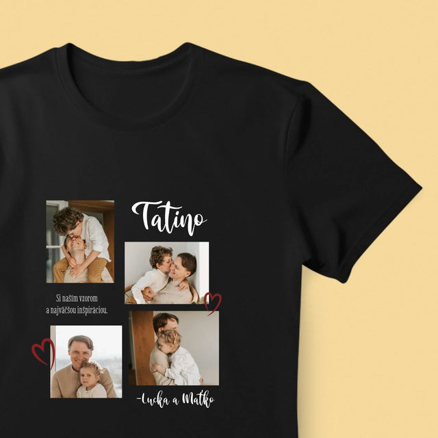 Fotokolaż: Tatusiu - Koszulka Męska z Nadrukiem | SK