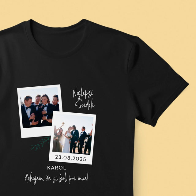 Fotokolaż: Najlepszy Świadek Polaroidy - Koszulka Męska z Nadrukiem | SK