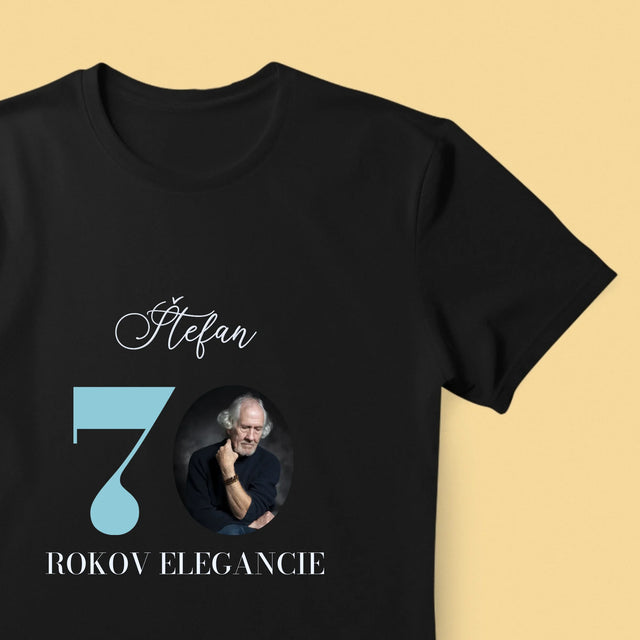 Zdjęcie I Podpis: 70 Lat Elegancji - Koszulka Męska | SK